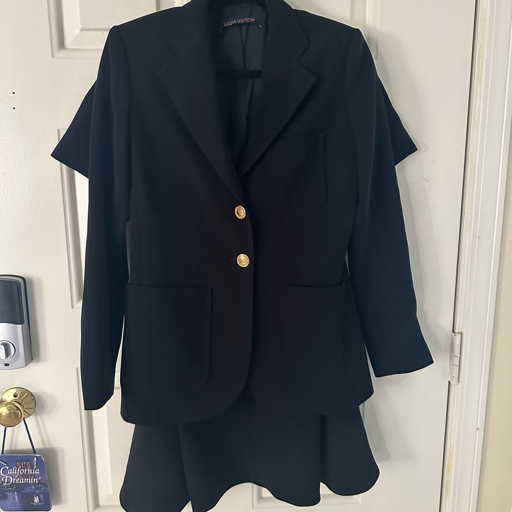 Louis Vuitton Black 3 Piece Suit! Blazer, Skirt and Dress!!!!